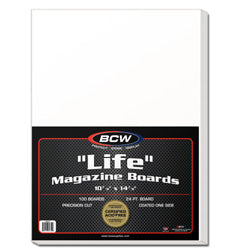BCW Life Magazine Backing Boards (100 Count) - 24pt Acid-Free
