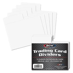 BCW Horizontal Trading Card Dividers (10 Count) - White