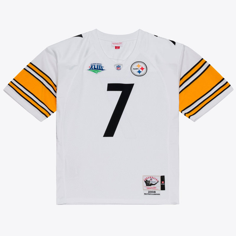 Mitchell & Ness Ben Roethlisberger Pittsburgh Steelers 2008 White Authentic Jersey