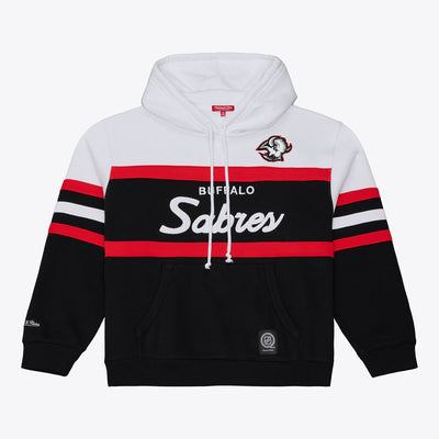 Buffalo Sabres Mitchell & Ness Women's Head Coach Hoodie - White/Black
