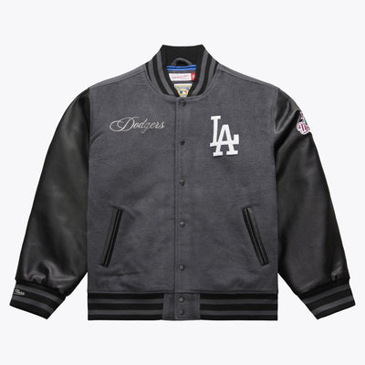Mitchell & Ness Los Angeles Dodgers Gray/Black Legacy Made Varsity Full-Snap Jacket