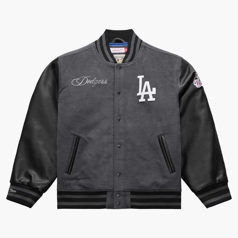 Mitchell & Ness Los Angeles Dodgers Gray/Black Legacy Made Varsity Full-Snap Jacket