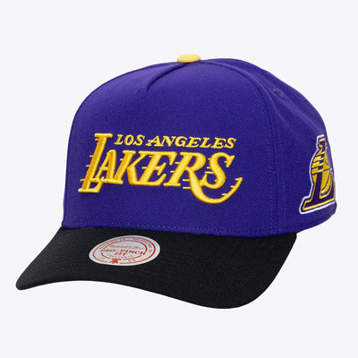 Mitchell & Ness Los Angeles Lakers Purple/Black Legendary Away Pro Pinch Snapback Hat