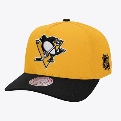 Mitchell & Ness Pittsburgh Penguins Gold/Black Legendary Away Pro Pinch Snapback Hat
