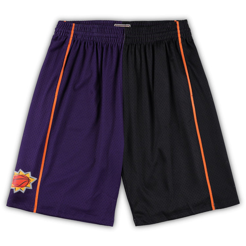 Phoenix Suns Mitchell & Ness Big & Tall Hardwood Classics Split Swingman Shorts - Purple/Black