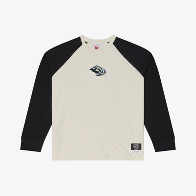 Mitchell & Ness Utah Mammoth Cream/Black Retro Roots Premium Long Sleeve T-Shirt
