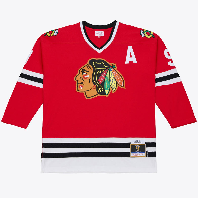 Mitchell & Ness Bobby Hull Chicago Blackhawks 1965-66 Red Power Play Jersey