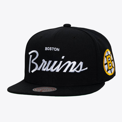 Mitchell & Ness Boston Bruins Black Head Coach Snapback Hat