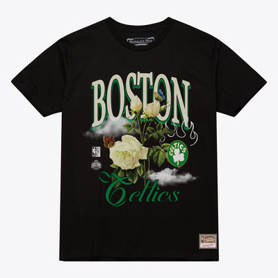Mitchell & Ness Boston Celtics Black Floral Graphic T-Shirt