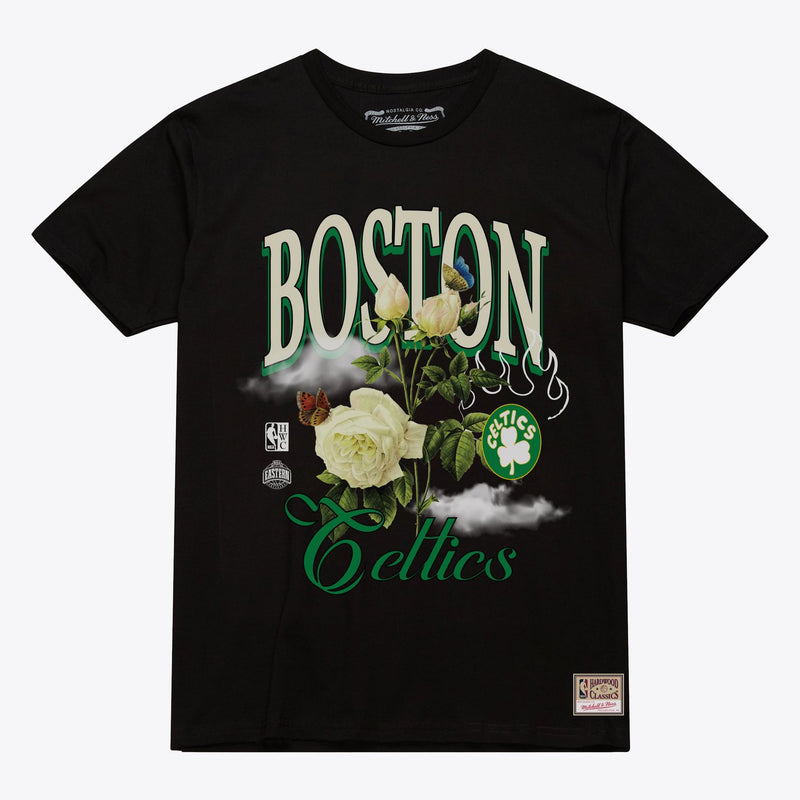 Mitchell & Ness Boston Celtics Black Floral Graphic T-Shirt