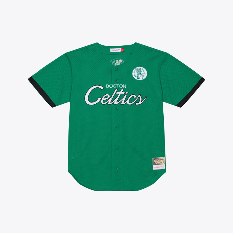 Mitchell & Ness Boston Celtics Kelly Green Head Coach Full-Button Fashion Jersey