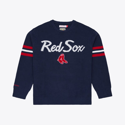 Mitchell & Ness Boston Red Sox Navy Head Coach Sweater