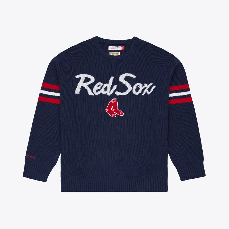 Mitchell & Ness Boston Red Sox Navy Head Coach Sweater