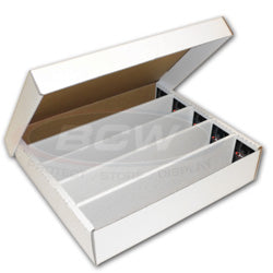 BCW Super Monster 5-Row Storage Box (5000 Count) - White Cardboard with Half Lid