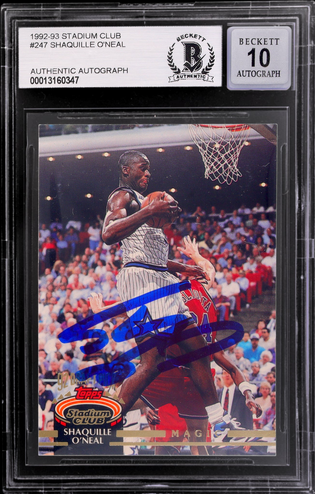 1992 Stadium Club #247 Shaquille O'Neal BGS 0