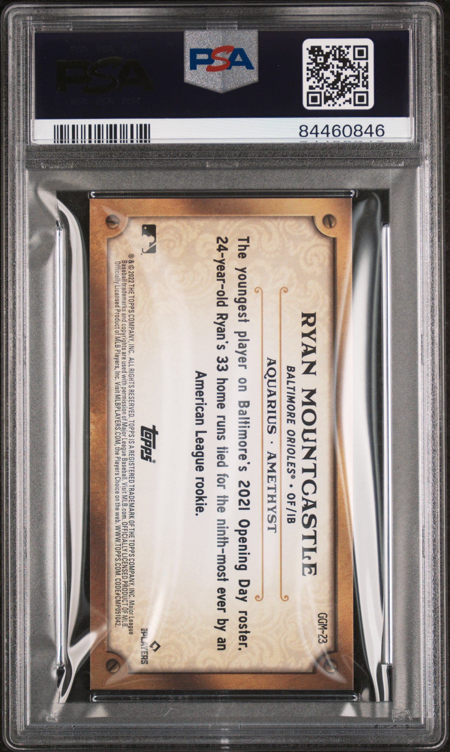 2022 Topps Gypsy Queen Gq Gems Minis Ryan Mountcastle #GGM-23 PSA 10