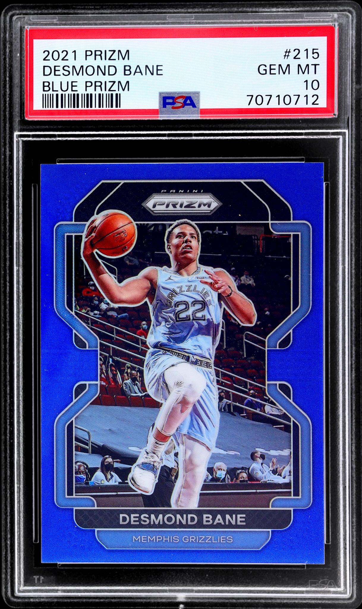 2021 Panini Prizm #215 Desmond Bane Blue Prizm /199 PSA 10