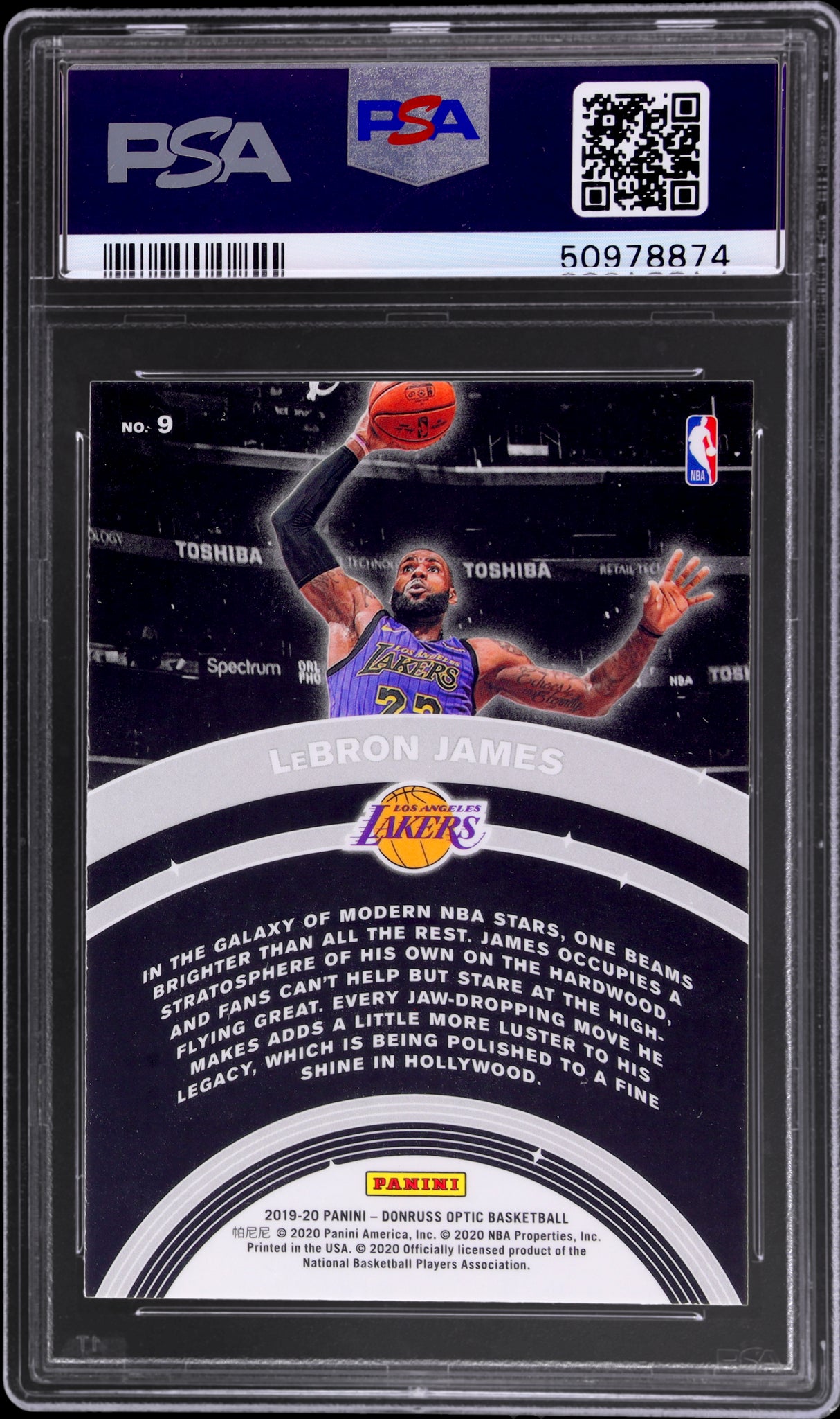 2019 Donruss Optic #9 LeBron James Star Gazing PSA 10