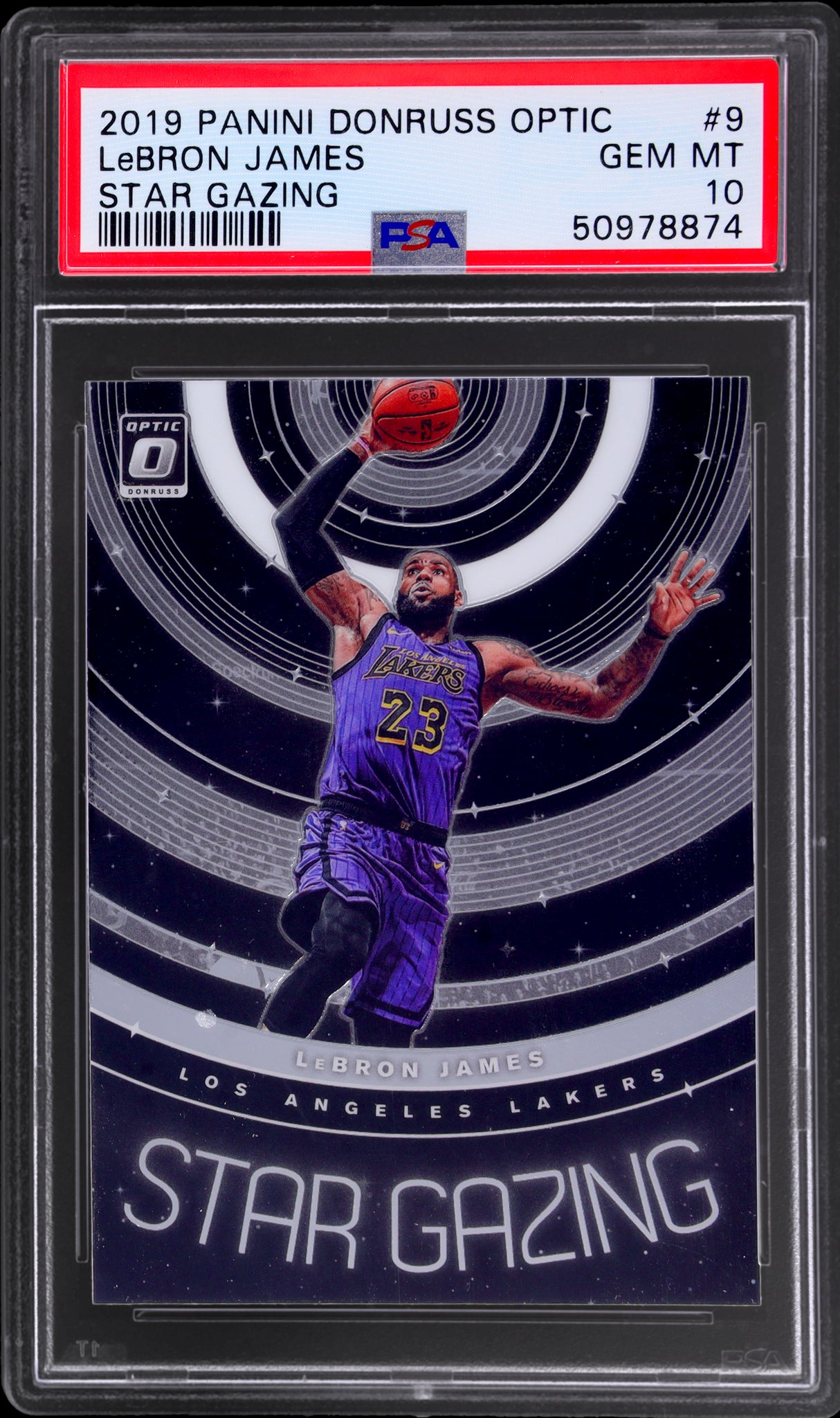 2019 Donruss Optic #9 LeBron James Star Gazing PSA 10