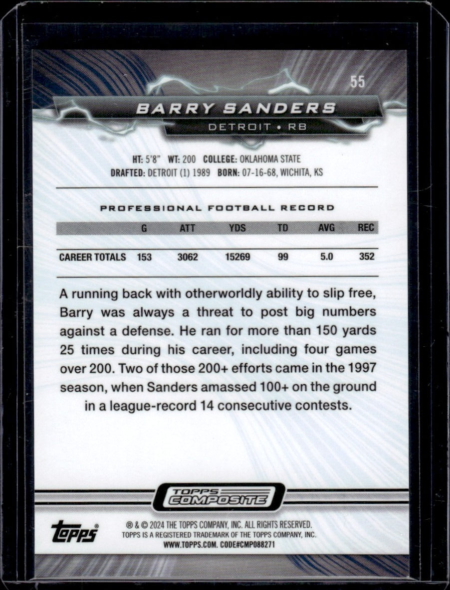 2024 Topps Composite #55 Barry Sanders /299 Detroit