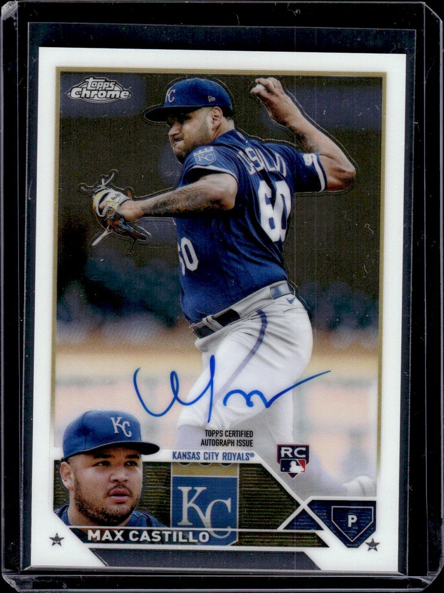 2023 Topps Chrome #RA-MC Max Castillo Rookie Auto Kansas City Royals