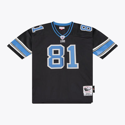 Mitchell & Ness Calvin Johnson Detroit Lions 2007 Black Alternate Authentic Jersey