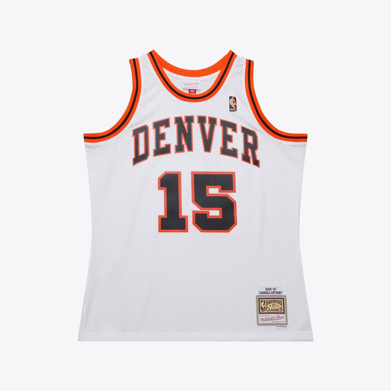 Mitchell & Ness Carmelo Anthony Denver Nuggets 2006-07 White Swingman Jersey
