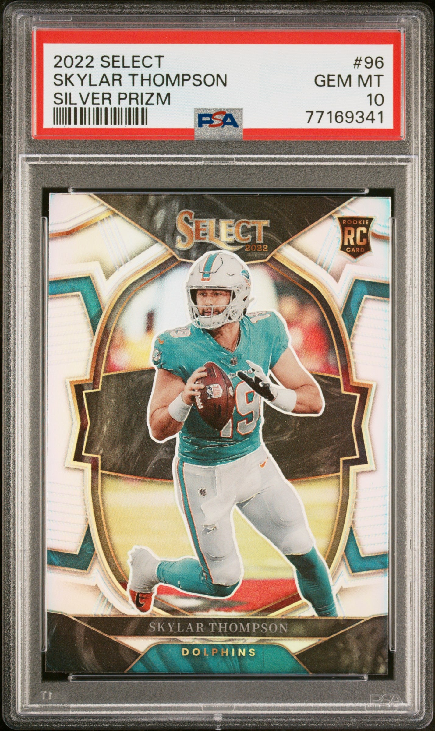 2022 Panini Select Silver Prizm Skylar Thompson #96 RC PSA 10