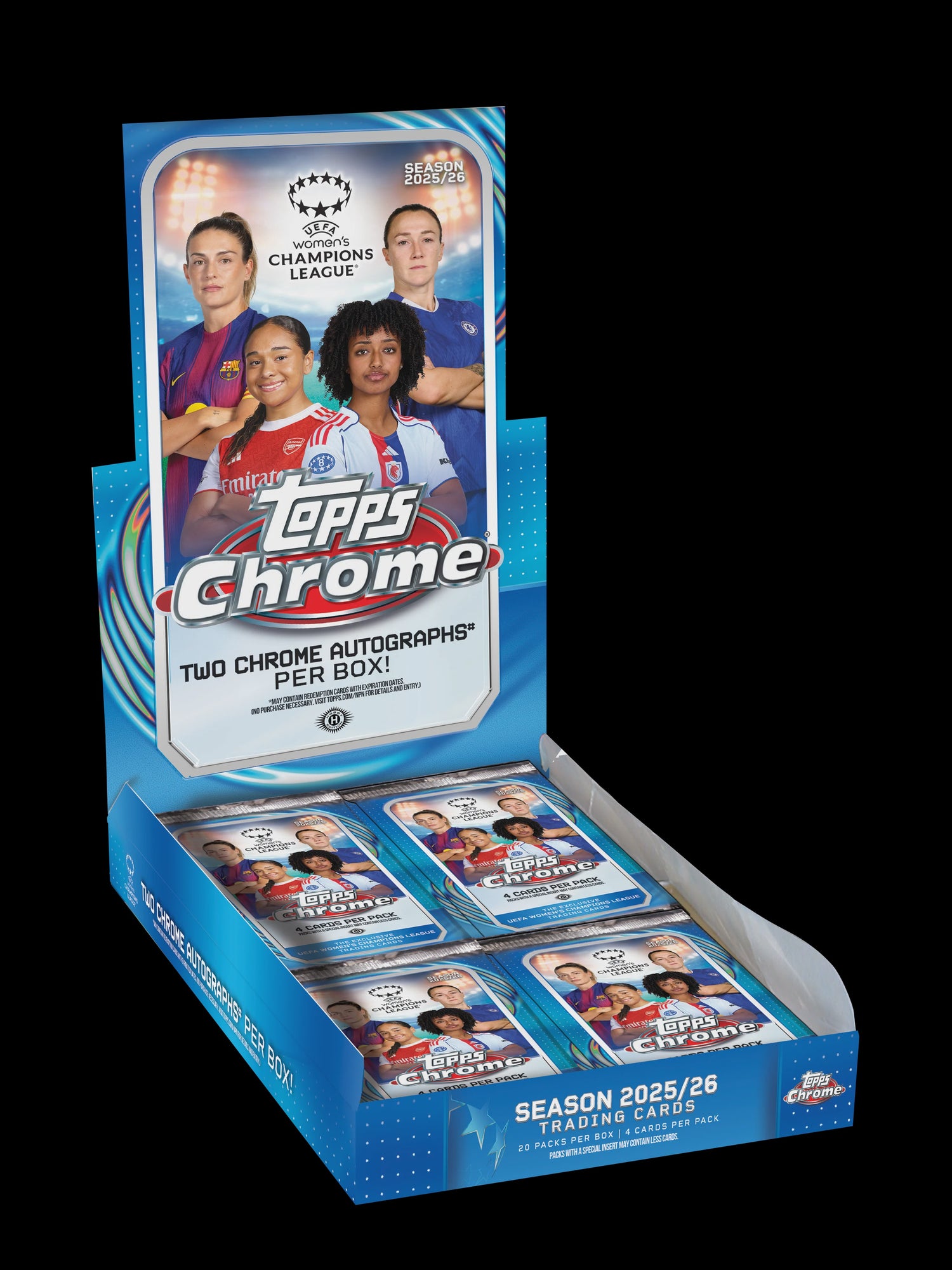 2025-26 Topps Chrome UEFA Women's Champions League Soccer Hobby Box