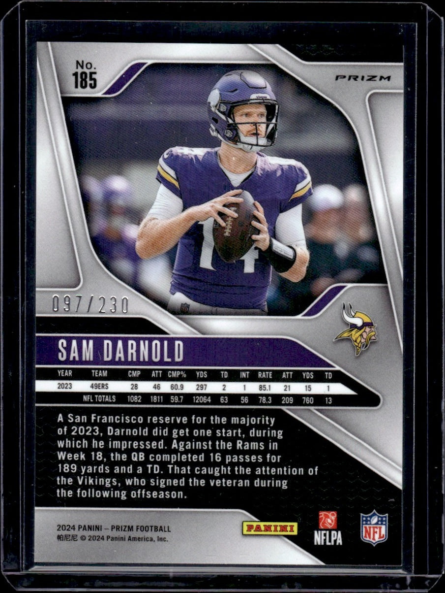 2024 Panini Prizm #185 Sam Darnold /230 Minnesota Vikings