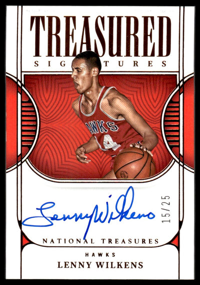 2022 National Treasures Lenny Wilkens Treasured Signatures Auto #TS-LWK /25