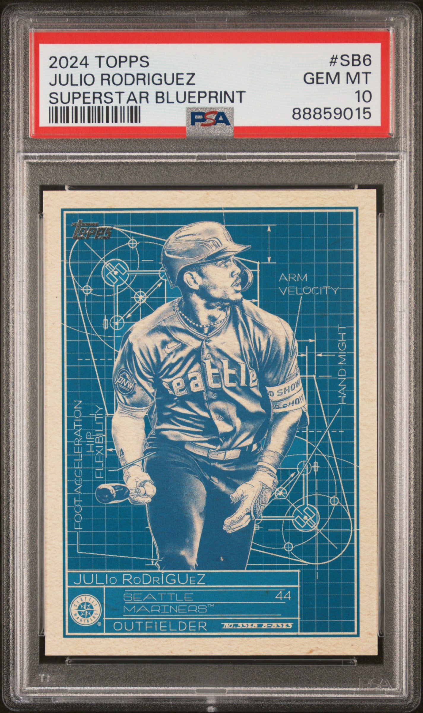 2024 Topps Superstar Blueprint #SB6 Julio Rodriguez PSA 10