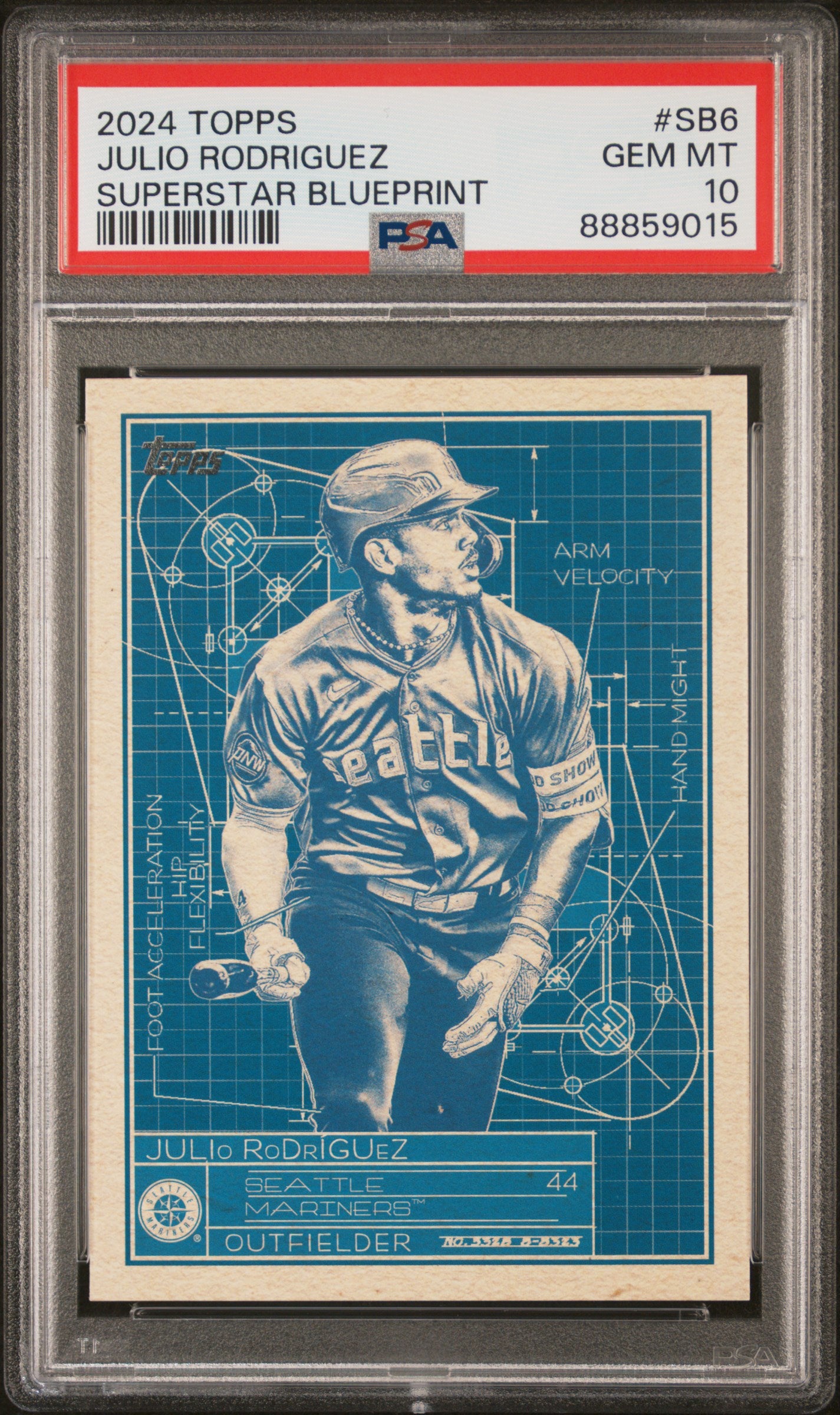 2024 Topps Superstar Blueprint Julio Rodriguez #SB6 PSA 10