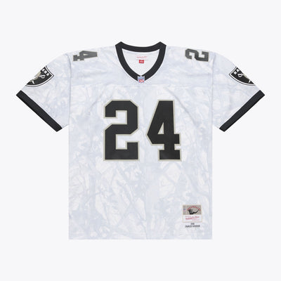 Mitchell & Ness Charles Woodson Oakland Raiders 1998 White Ghosted Fashion Jersey