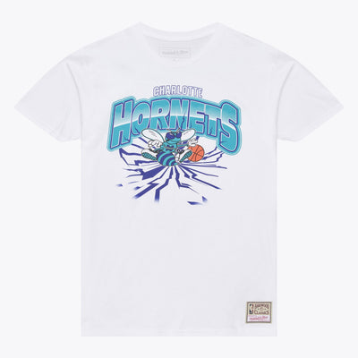 Mitchell & Ness Charlotte Hornets White Earthquake T-Shirt