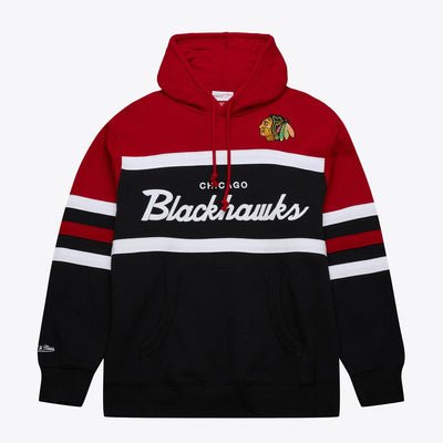 Mitchell & Ness Chicago Blackhawks Black Head Coach Pullover Hoodie