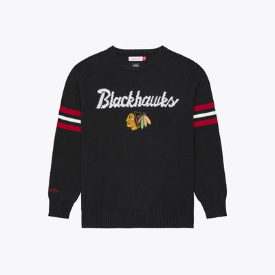 Mitchell & Ness Chicago Blackhawks Black Head Coach Sweater