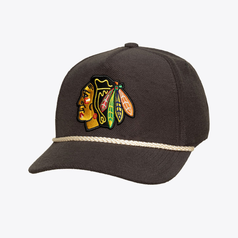 Mitchell & Ness Chicago Blackhawks Charcoal Heritage Hues Pro Pinch Snapback Hat