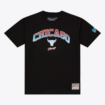 Mitchell & Ness Chicago Bulls Black Quiet Blaze Arch T-Shirt