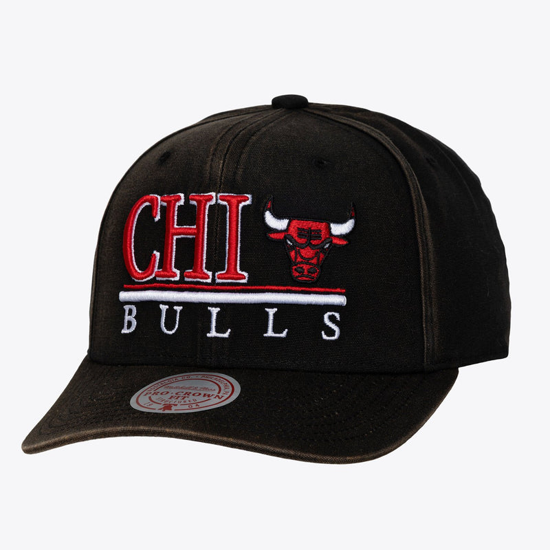 Mitchell & Ness Chicago Bulls Black Trumble Pro Crown Adjustable Hat