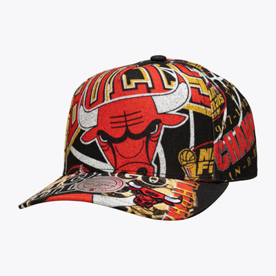 Mitchell & Ness Chicago Bulls Legacy Made All Over Print Pro Pinch Snapback Hat