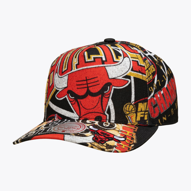 Mitchell & Ness Chicago Bulls Legacy Made All Over Print Pro Pinch Snapback Hat
