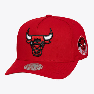 Mitchell & Ness Chicago Bulls Red Double Clutch Pro Pinch Snapback Hat