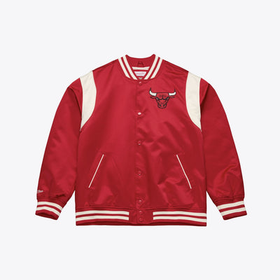 Mitchell & Ness Chicago Bulls Red Retro Roots Lightweight Satin Full-Snap Jacket