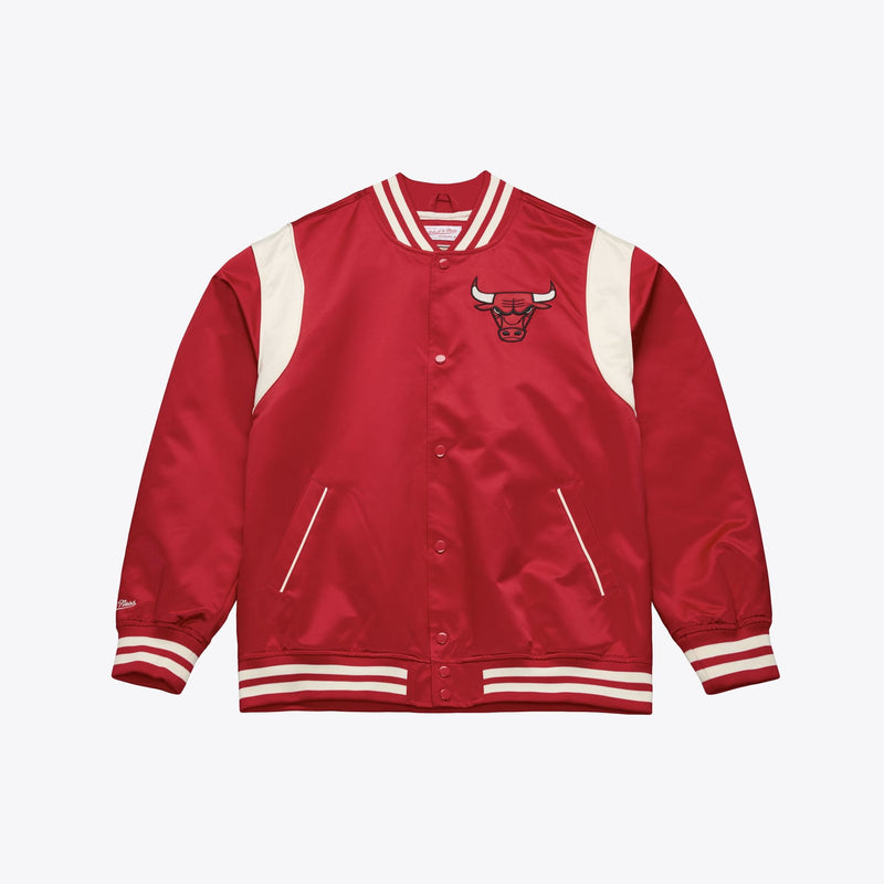 Mitchell & Ness Chicago Bulls Red Retro Roots Lightweight Satin Full-Snap Jacket