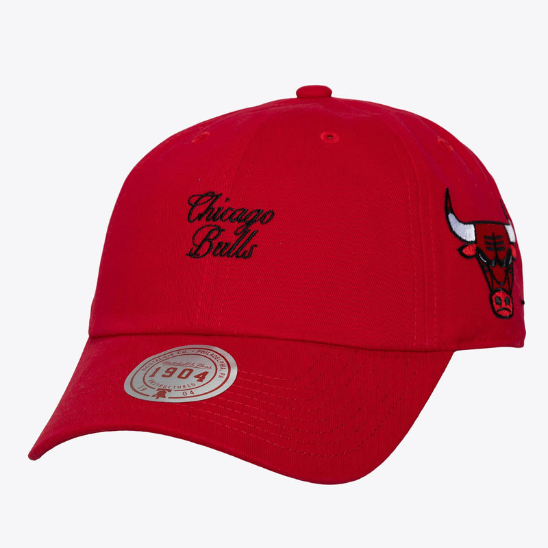 Mitchell & Ness Chicago Bulls Red Script 1904 Dad Adjustable Hat