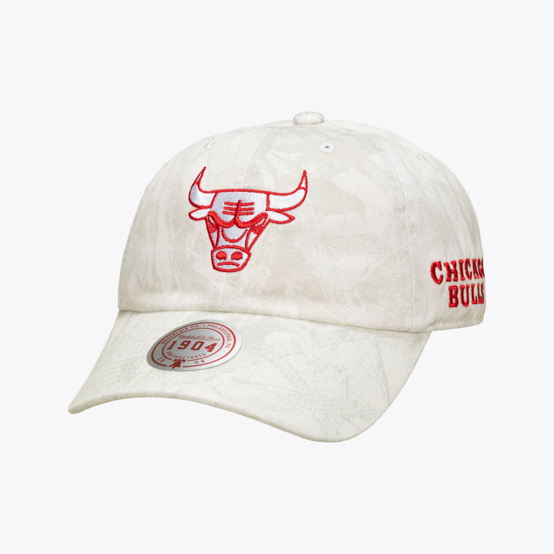 Mitchell & Ness Chicago Bulls White Ghosted 1904 Adjustable Dad Hat