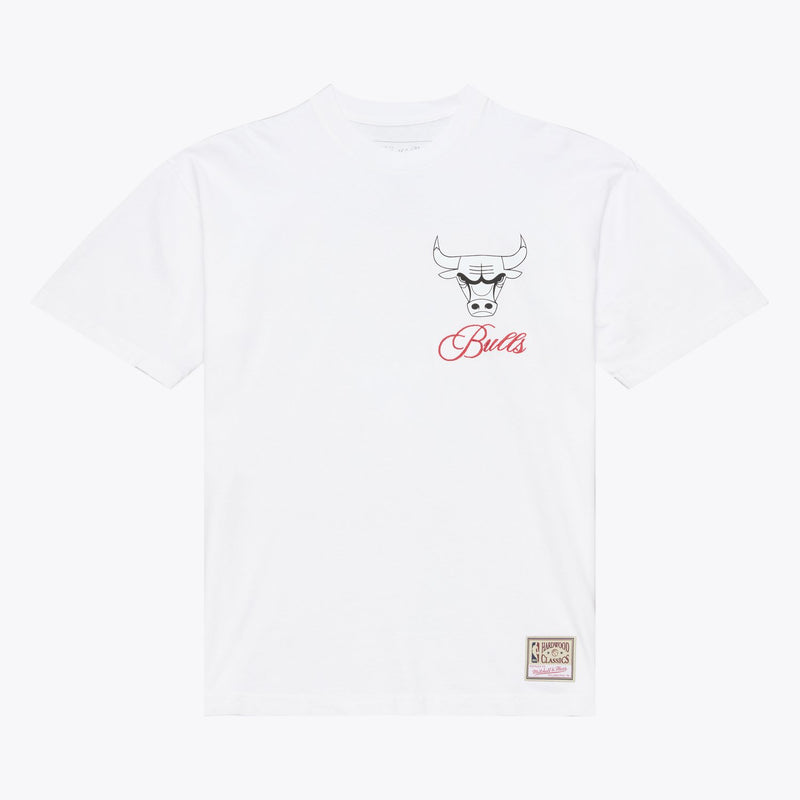 Mitchell & Ness Chicago Bulls White Legacy Made T-Shirt