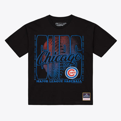 Mitchell & Ness Chicago Cubs Black Fade Out T-Shirt
