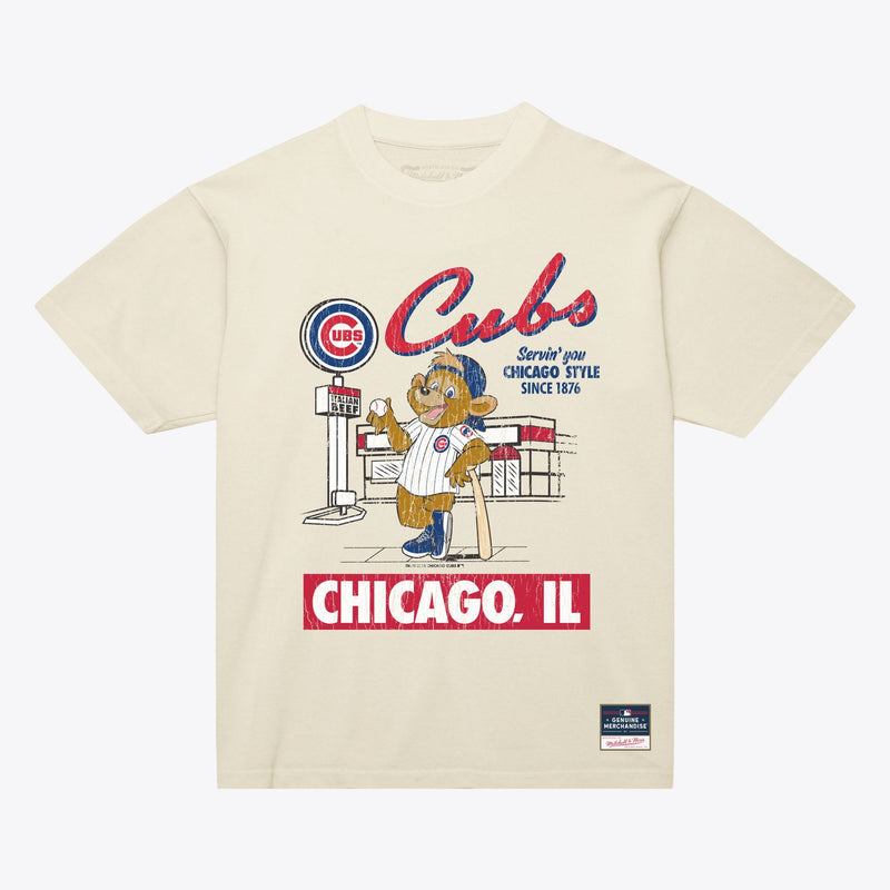 Mitchell & Ness Chicago Cubs Cream Deli Arch T-Shirt